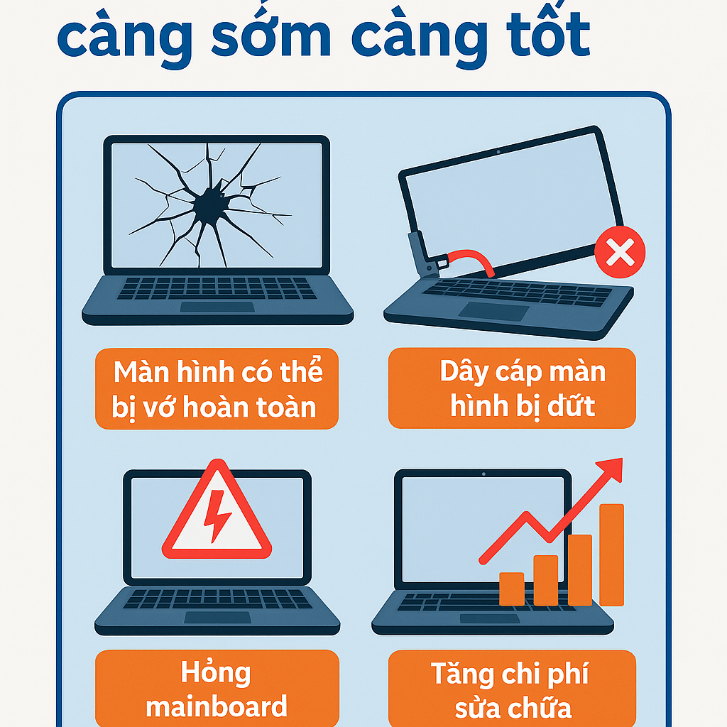 Tại sao cần sửa bản lề laptop càng sớm càng tốt